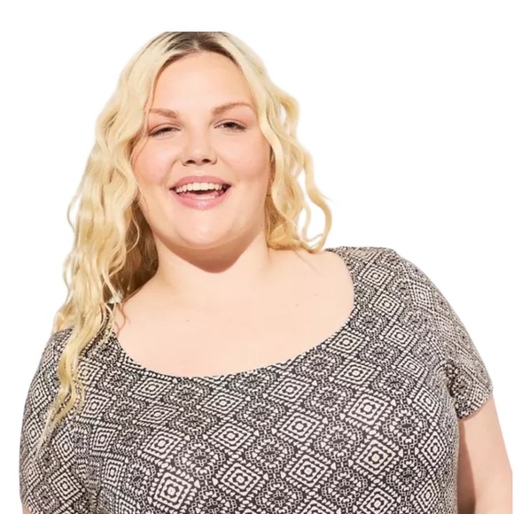 Torrid Super Soft Knits Tribal Print Side Slit Maxi Dress Plus Size 2X Brown - Picture 11 of 12